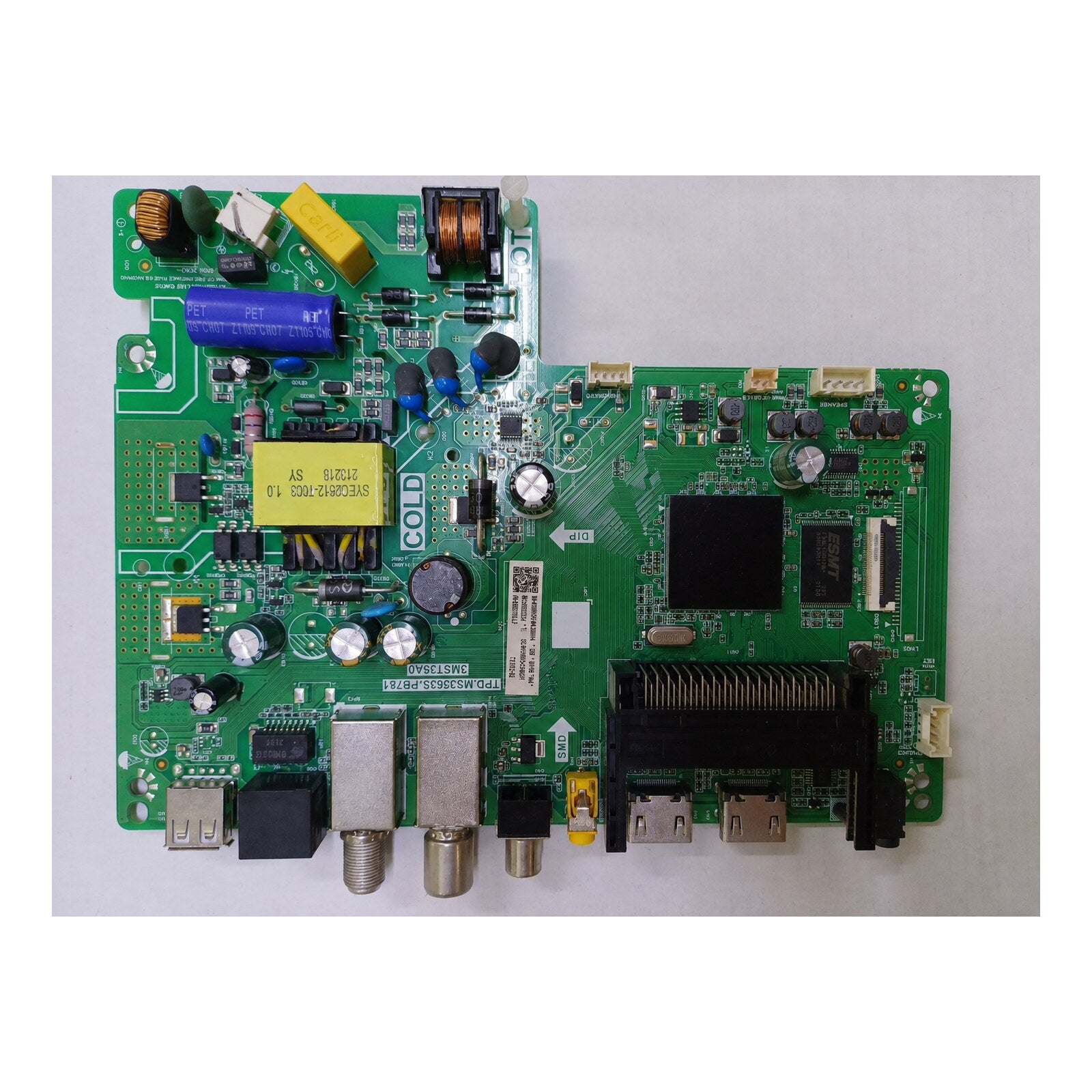 Mainboard con alimentatore integrato TCL 32DD420 TPD.MS3563S.PB781 vista completa