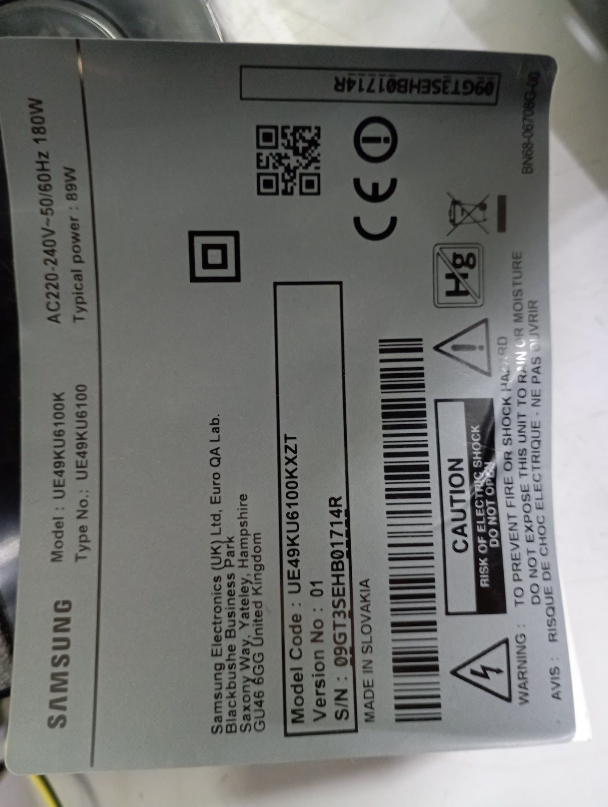UE49KU6100KXZT SAMSUNG