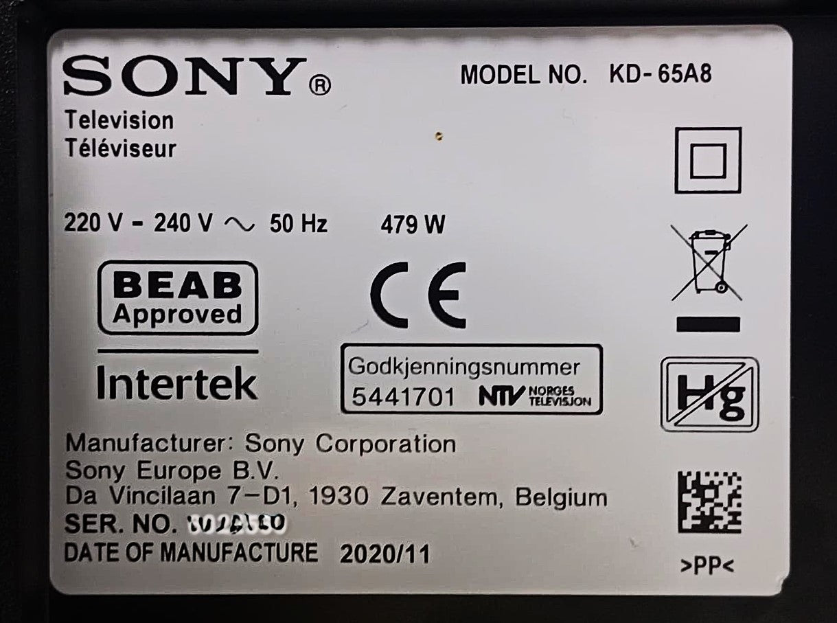 KD-65A8 SONY