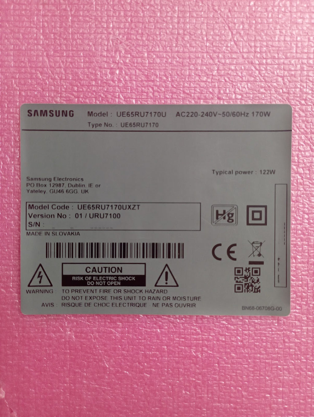 UE65RU7170U SAMSUNG