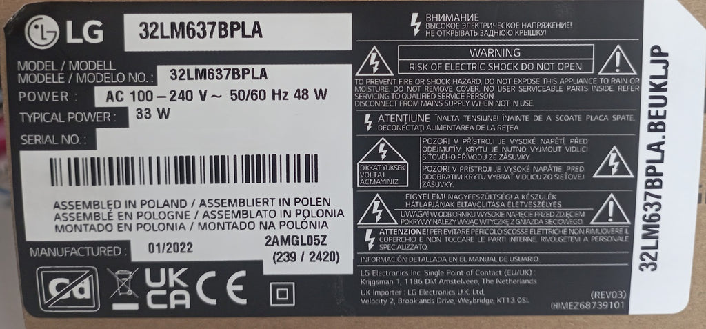 32LM637BPLA LG