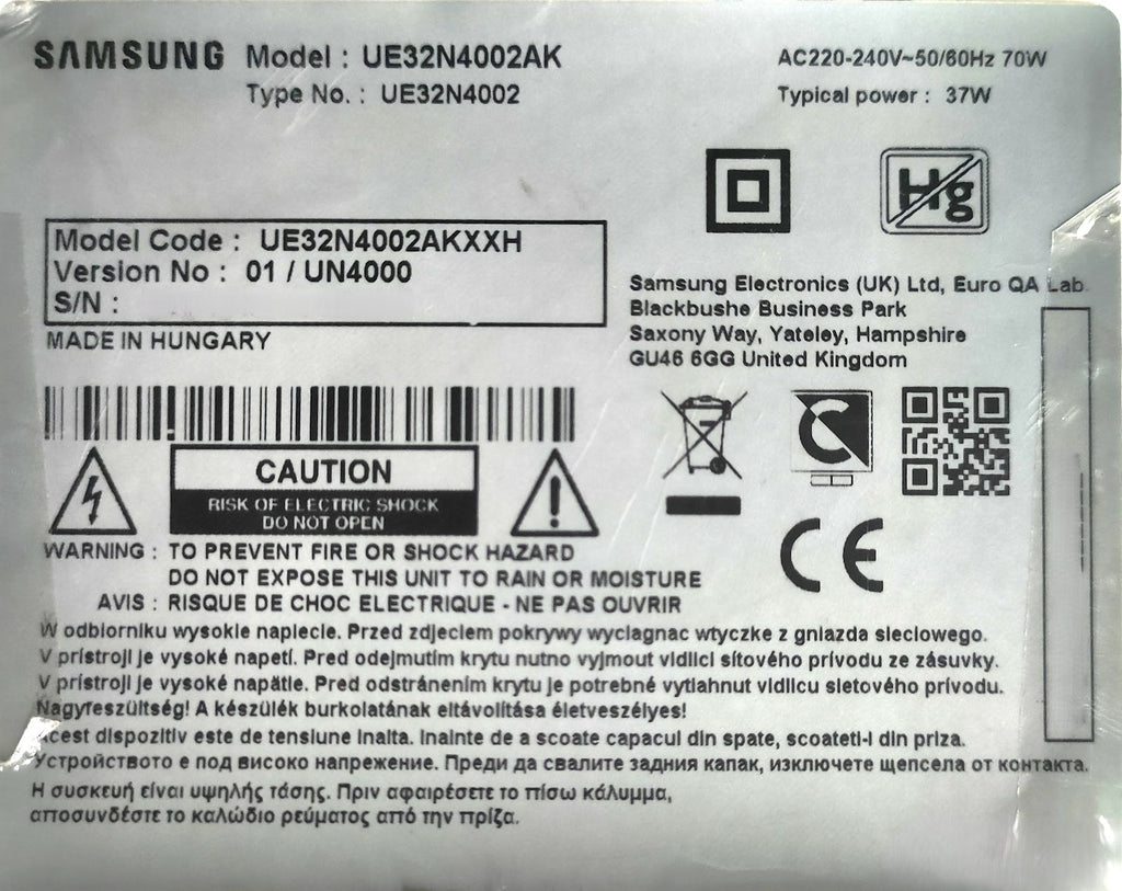 UE32N4002AKXXH SAMSUNG