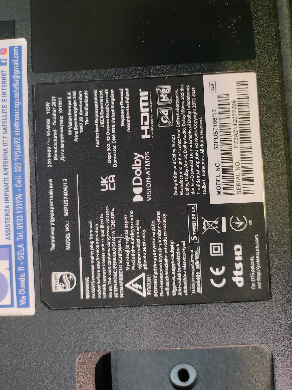 PHILIPS 50PUS7406/12