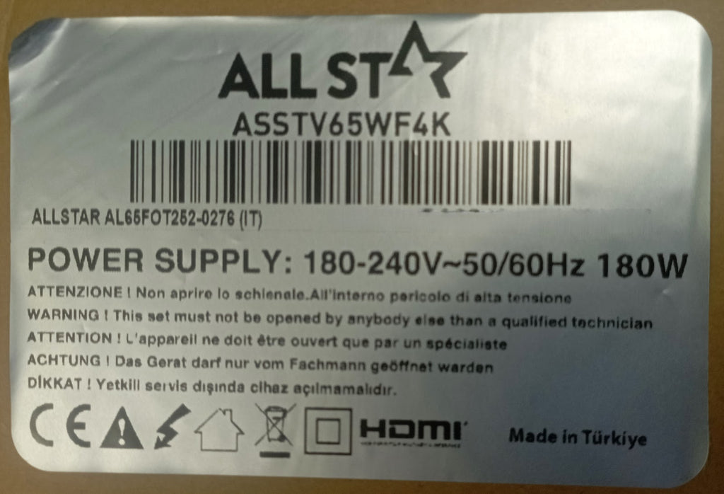 ASSTV65WF4K ALLSTAR