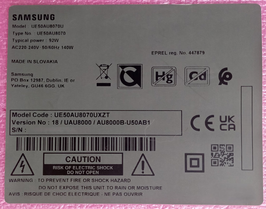 UE50AU8070U SAMSUNG