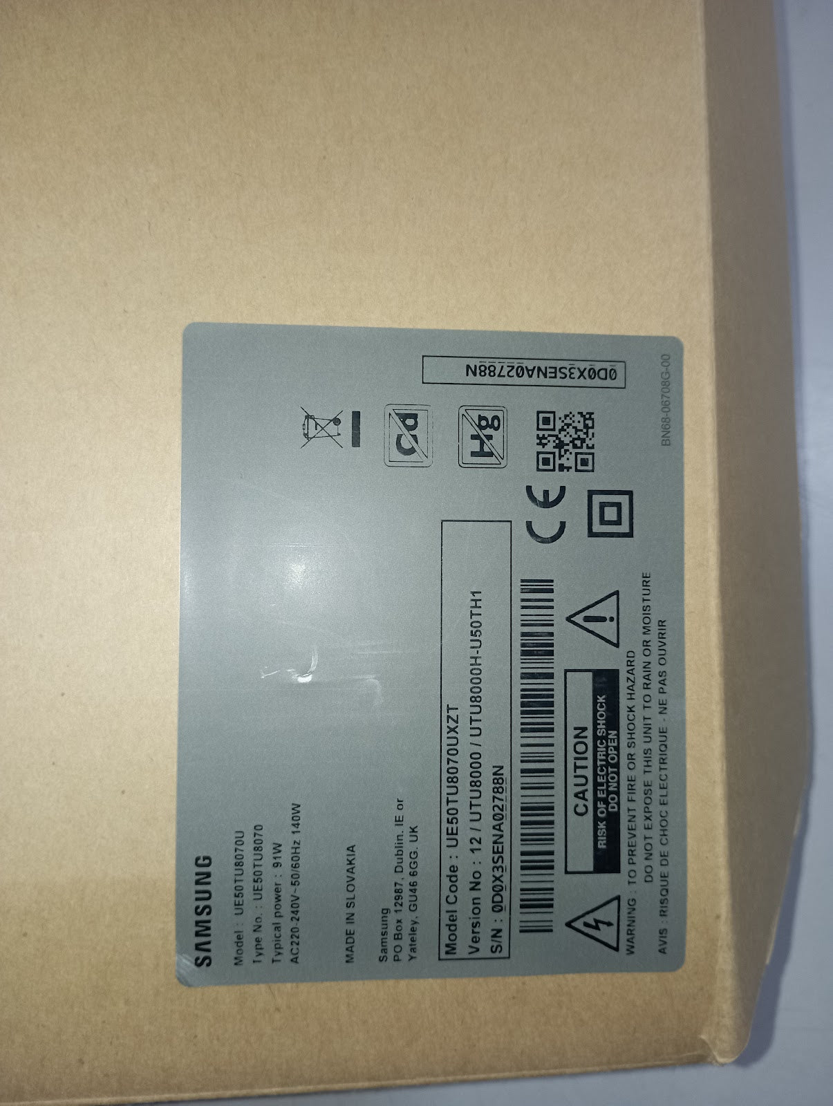 1162 2023 Ricambi TV Samsung UE50TU8070U - Mainboard / PSU / Altoparlanti