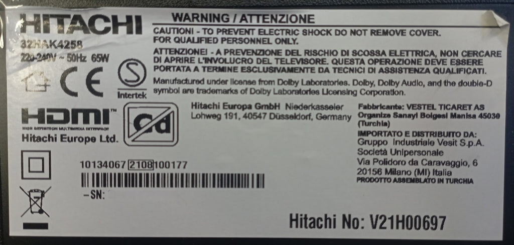 HITACHI 32HAK4258