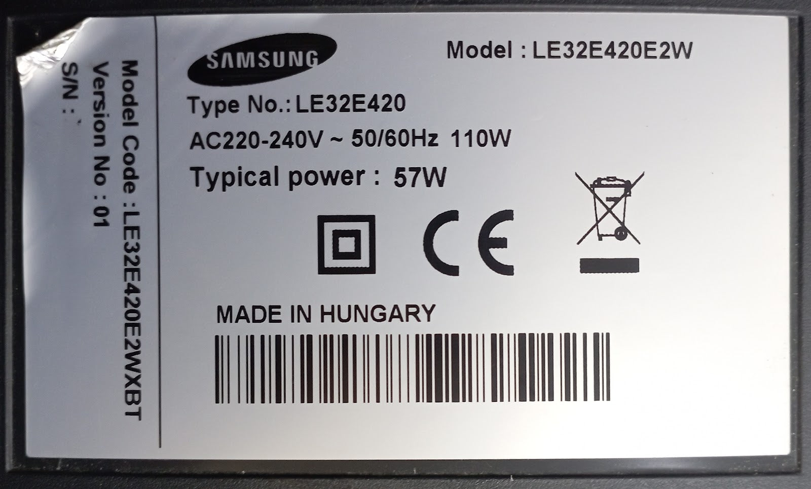Ricambi TV Samsung LE32E420 - PSU Mainboard Altoparlanti Flat Inverter