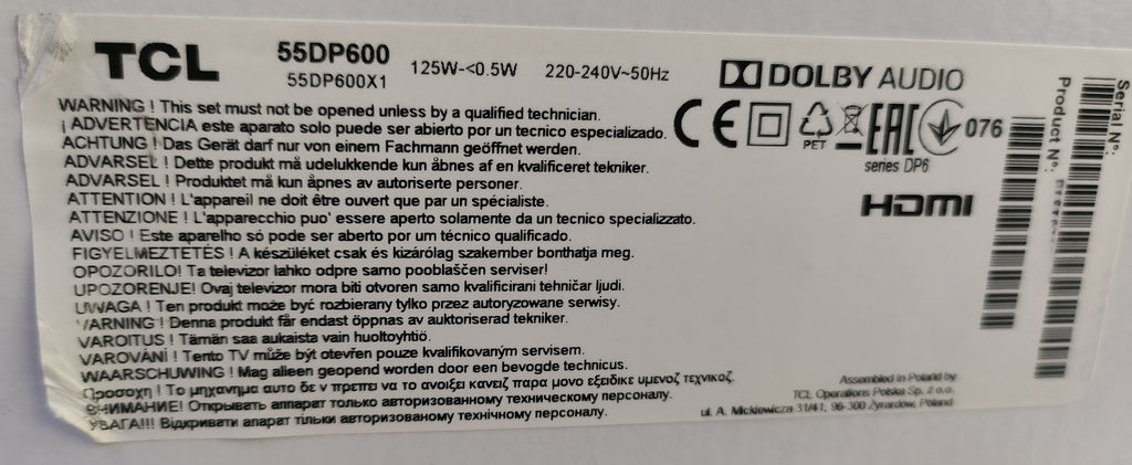 55DP600 TCL