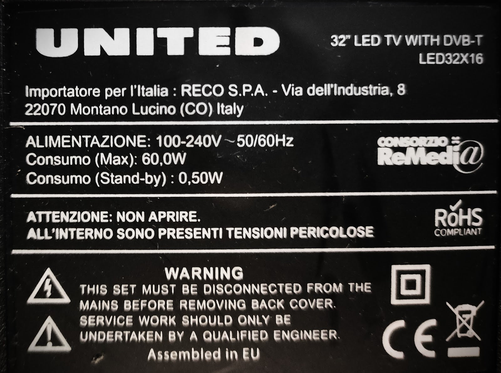 UNITED LED32X16