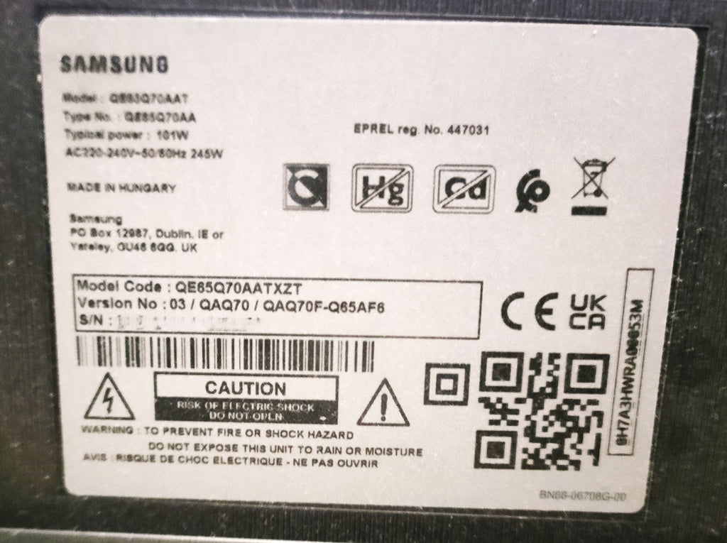 SAMSUNG QE65Q70AATXZT