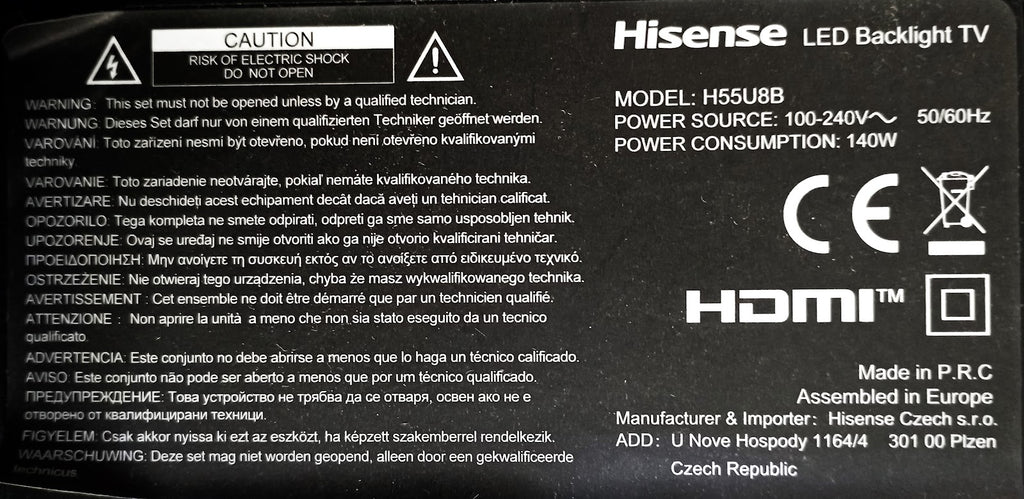 H55U8B HISENSE