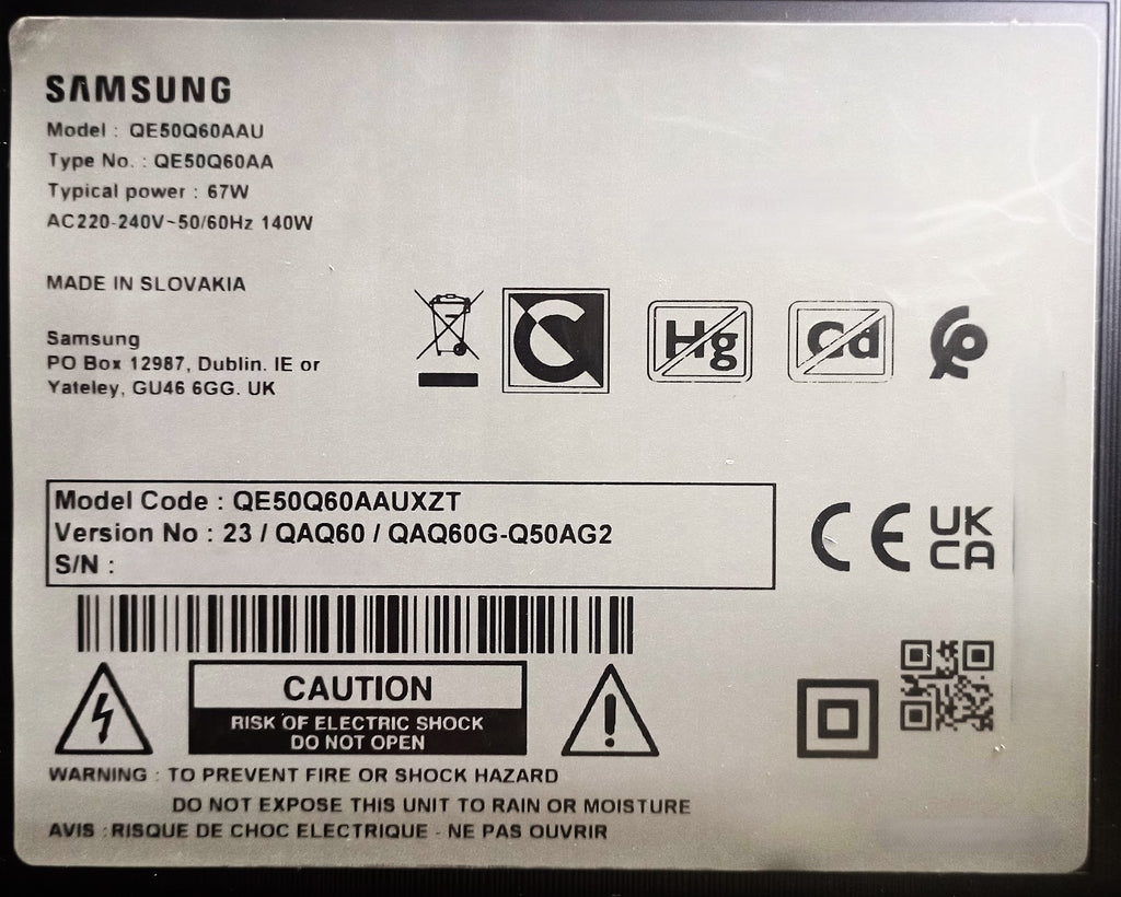 SAMSUNG QE50Q60AAUXZT