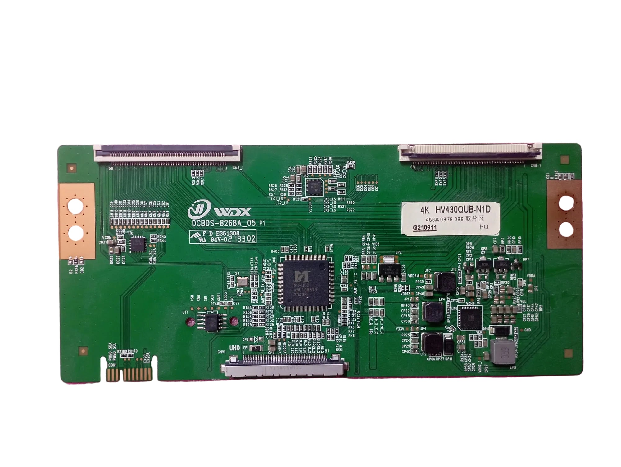 Scheda T-Con Akai AKTV4339C codice 4K HV430QUB-N1D — ricambio testato