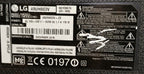 Etichetta modello TV LG 49UH603V-ZE senza matricola