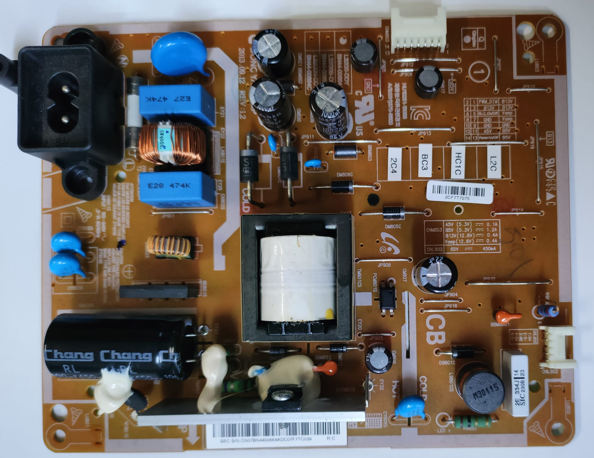 BN44-00664A Scheda Alimentazione per TV Samsung UE32EH4003W Ricambio Rigenerato