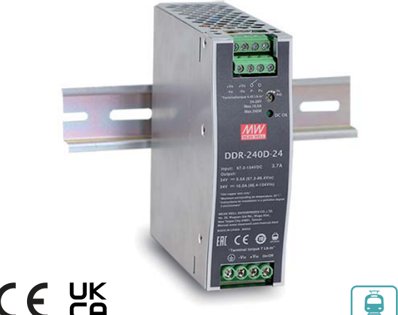 Alimentatore Switching Mean Well DDR-240B-24 24V 10A 240W