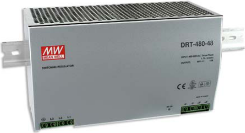 Alimentatore Switching Mean Well DRT-480-48 48V 10A 480W DIN Rail Trifase