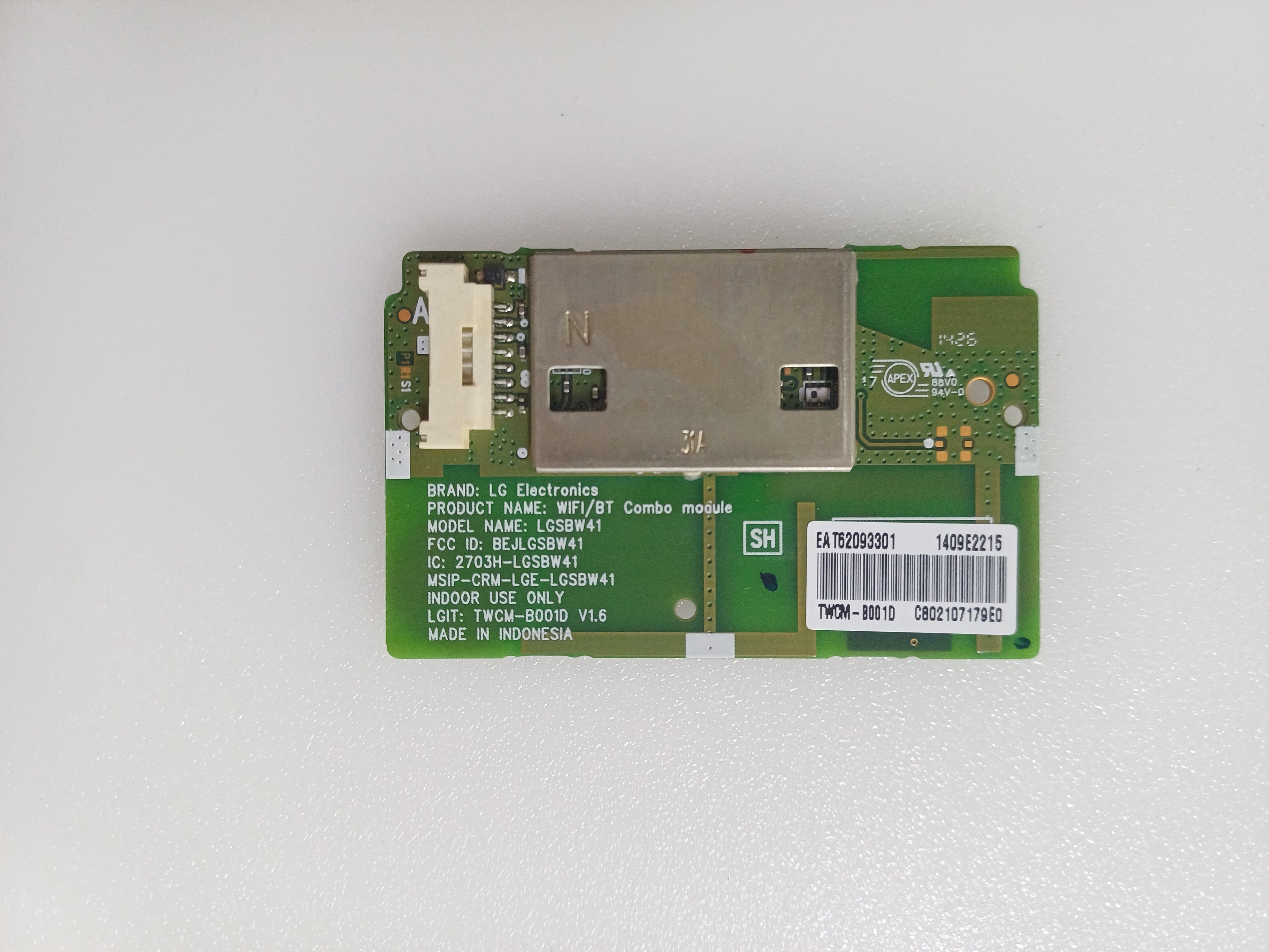 Modulo WiFi BT LG 42LB650V EAT62093301 fronte