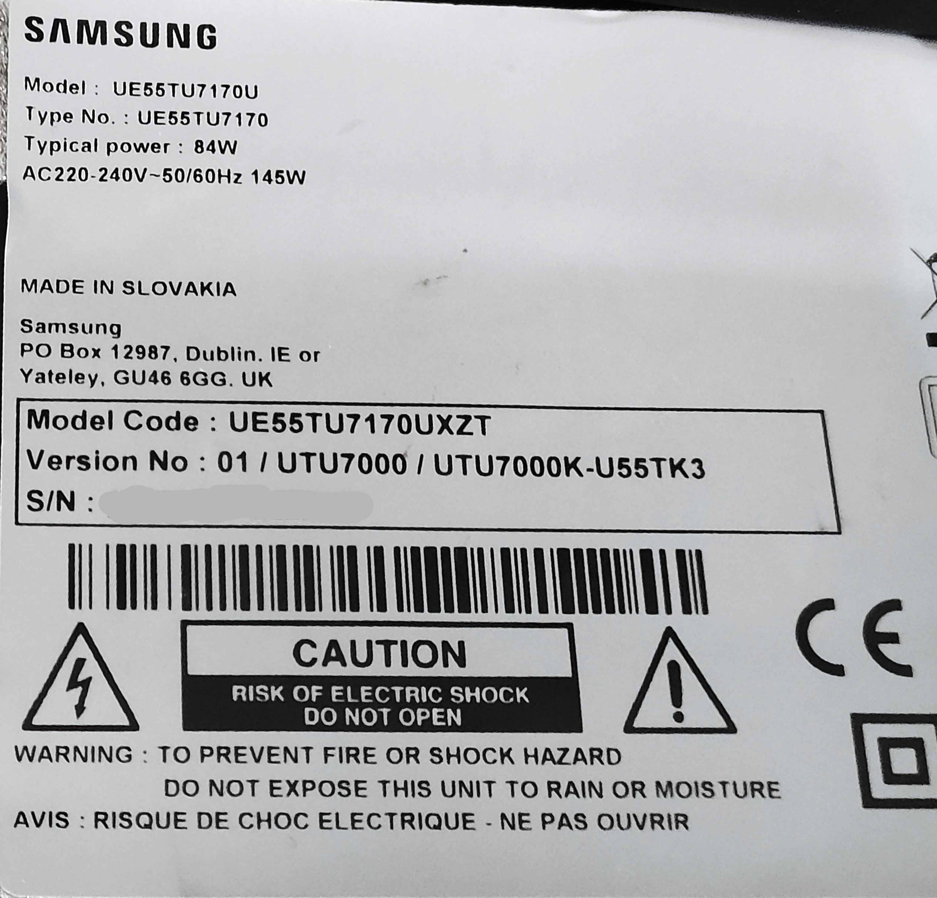 UE55TU7170U SAMSUNG