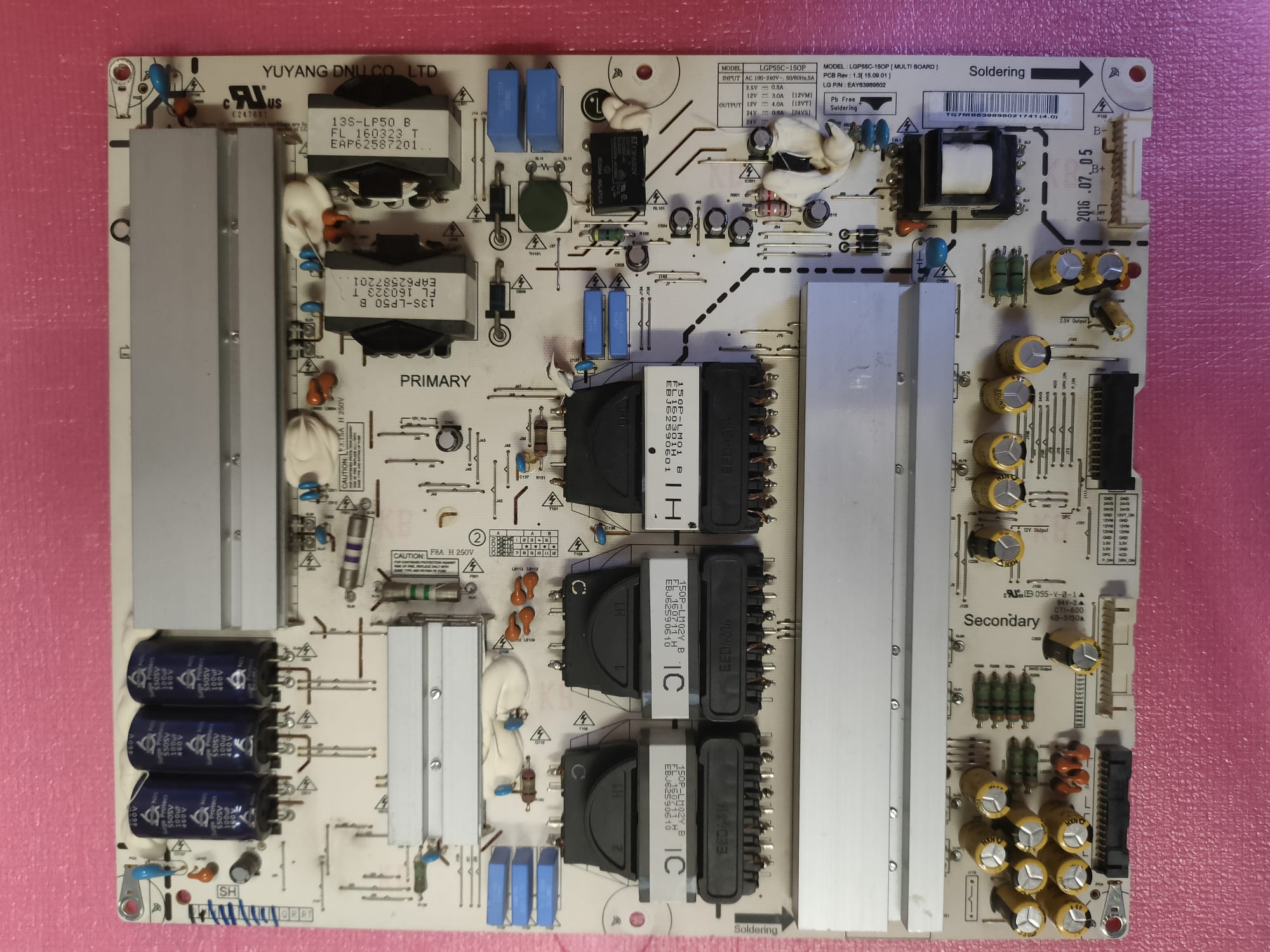 Scheda Alimentazione LG 55EC930V EAY63348801 Testata