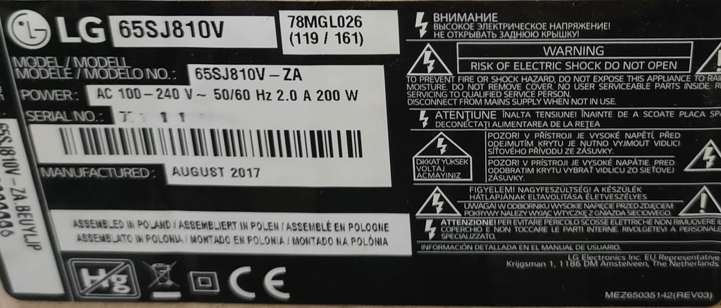 65SJ810V LG