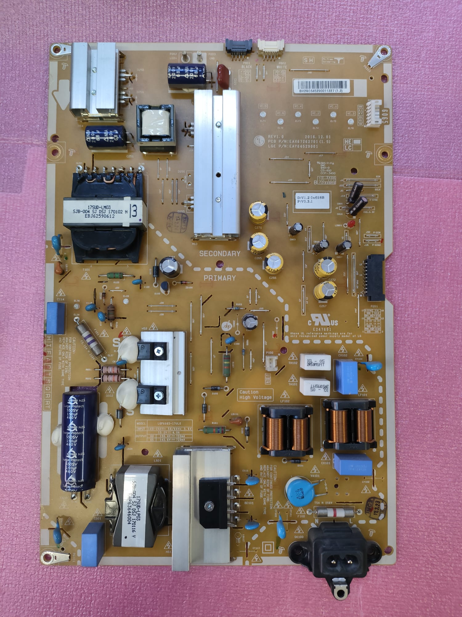 Scheda Alimentazione LG 65SJ810V EAY64529001 Testata