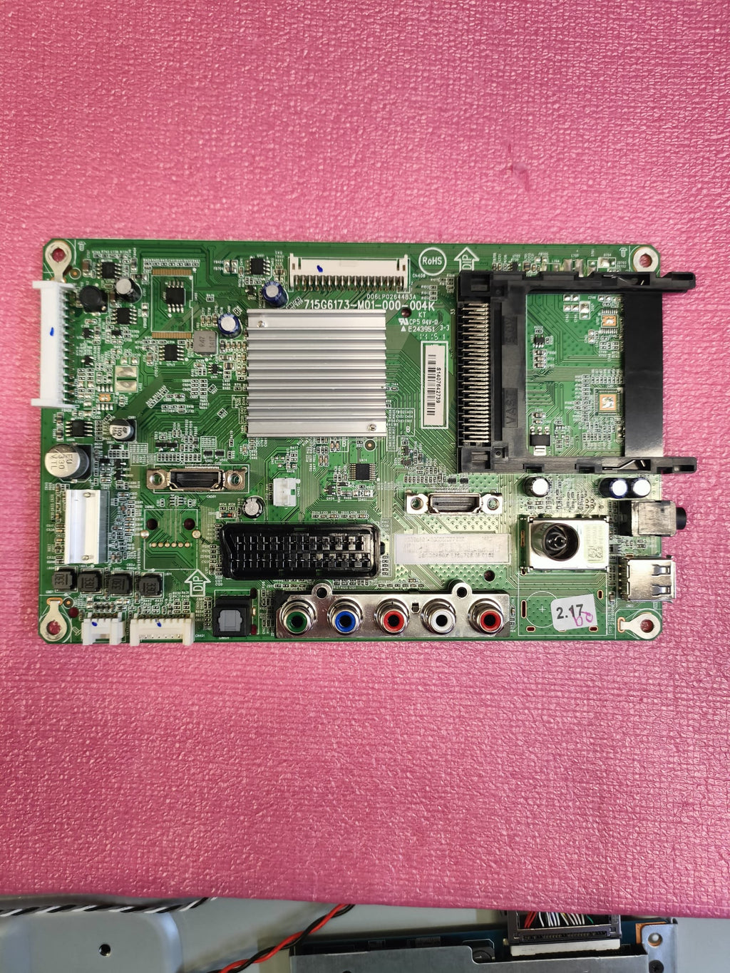 Mainboard Sharp LC-50LD264E codice 715G6173-M01-000-004K — vista frontale scheda testata