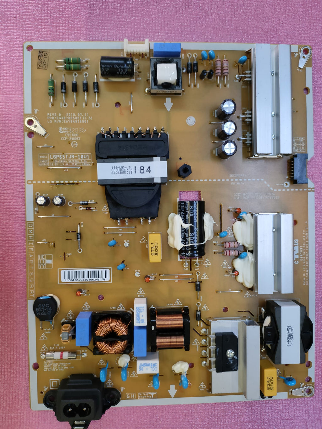 Scheda Alimentazione LG 65UN711C0ZB EAY64928801 Testata