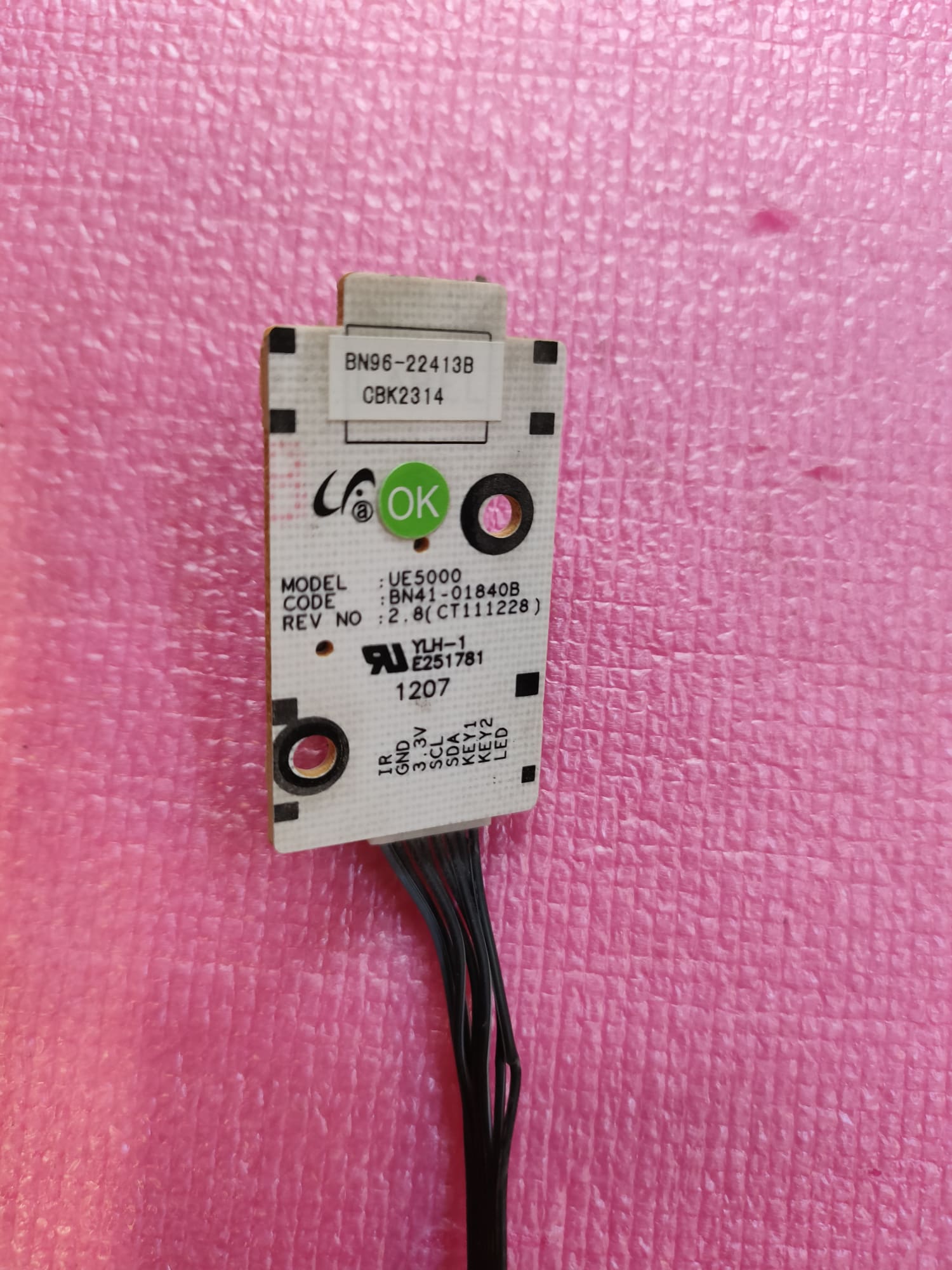 BN96-22413B Pulsante + Ricevitore IR per TV Samsung UE40EH5000W