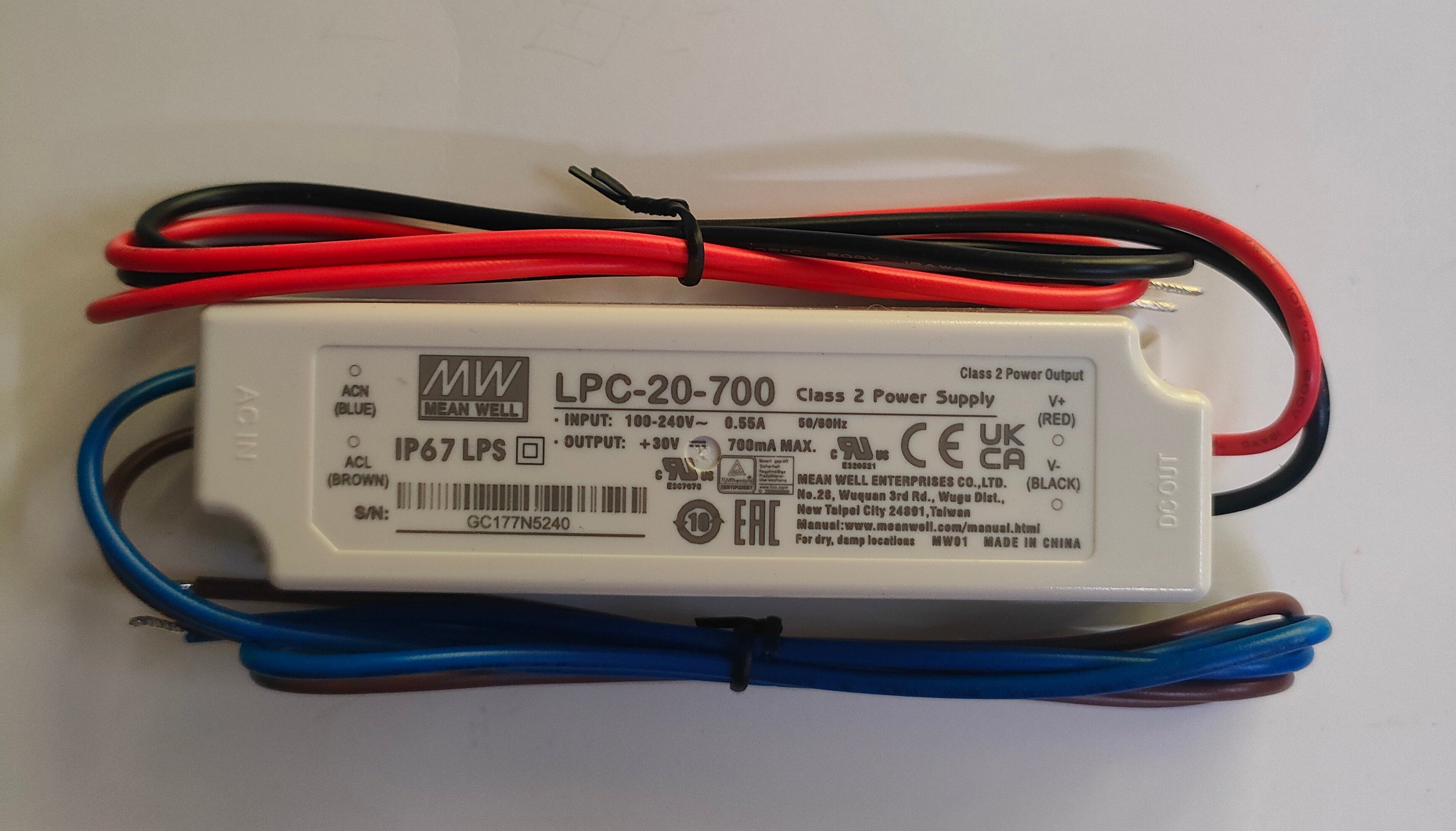 Driver LED Mean Well LPC-20-700 20W