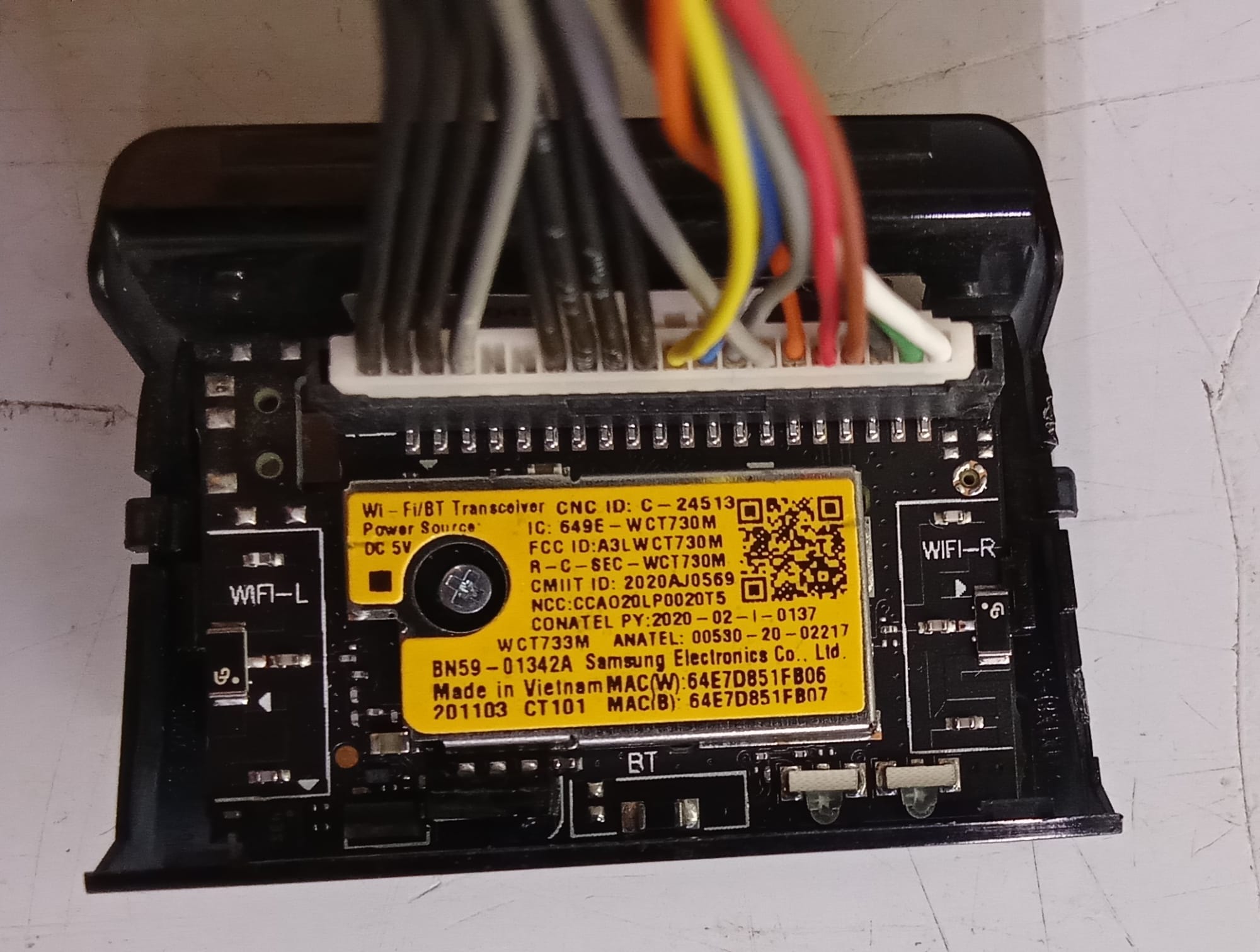 Bn59-01342a - Sensore IR e Modulo WiFi -TV SAMSUNG QE50Q60TAUXZT