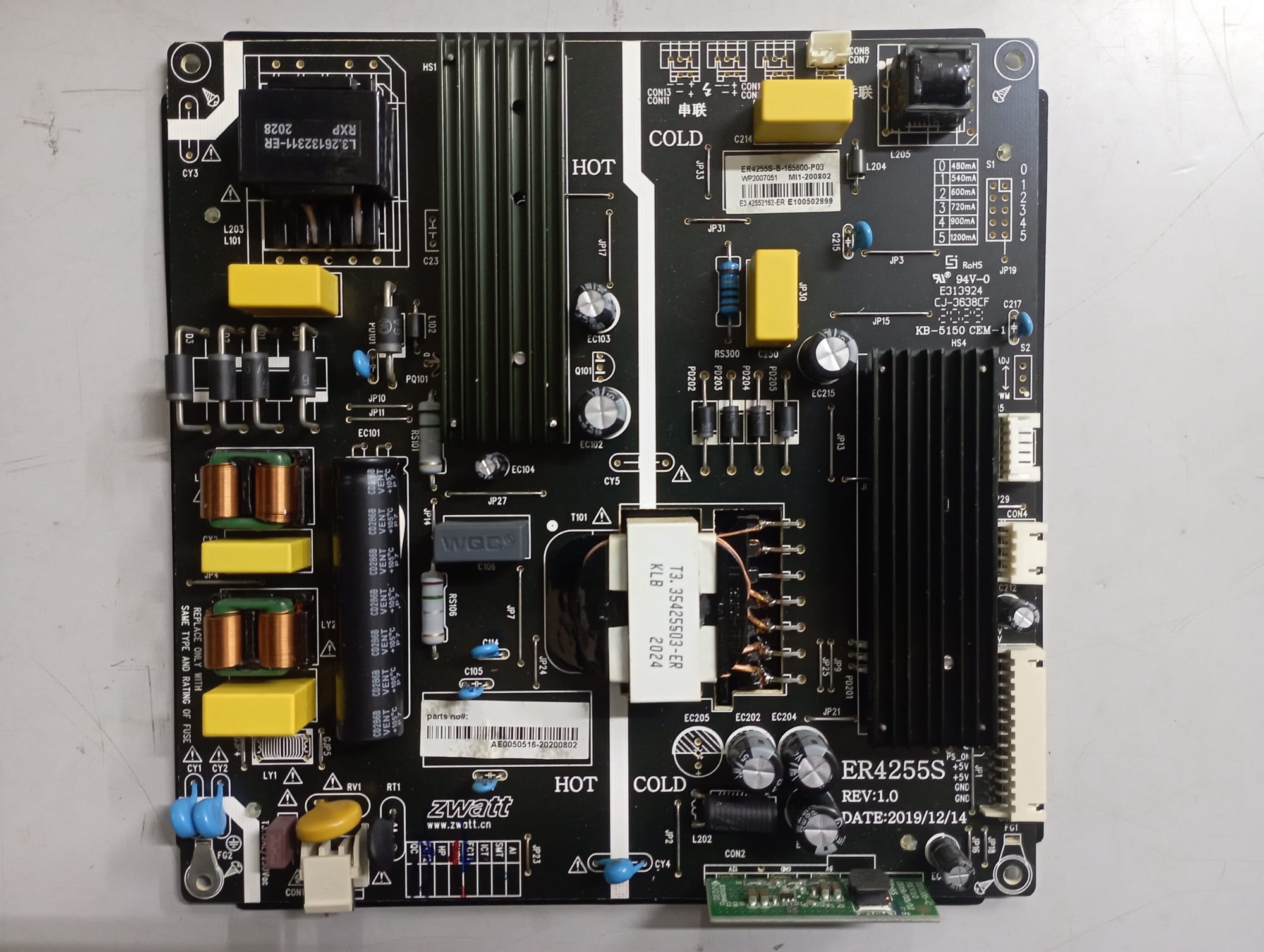 Scheda Alimentazione Zephir TS50UHD-2 ER4255S-B Testata