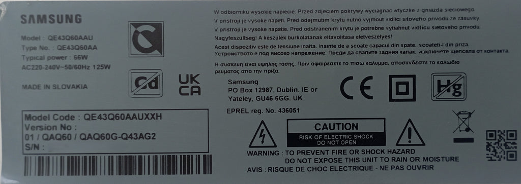 QE43Q60AAUXXH SAMSUNG