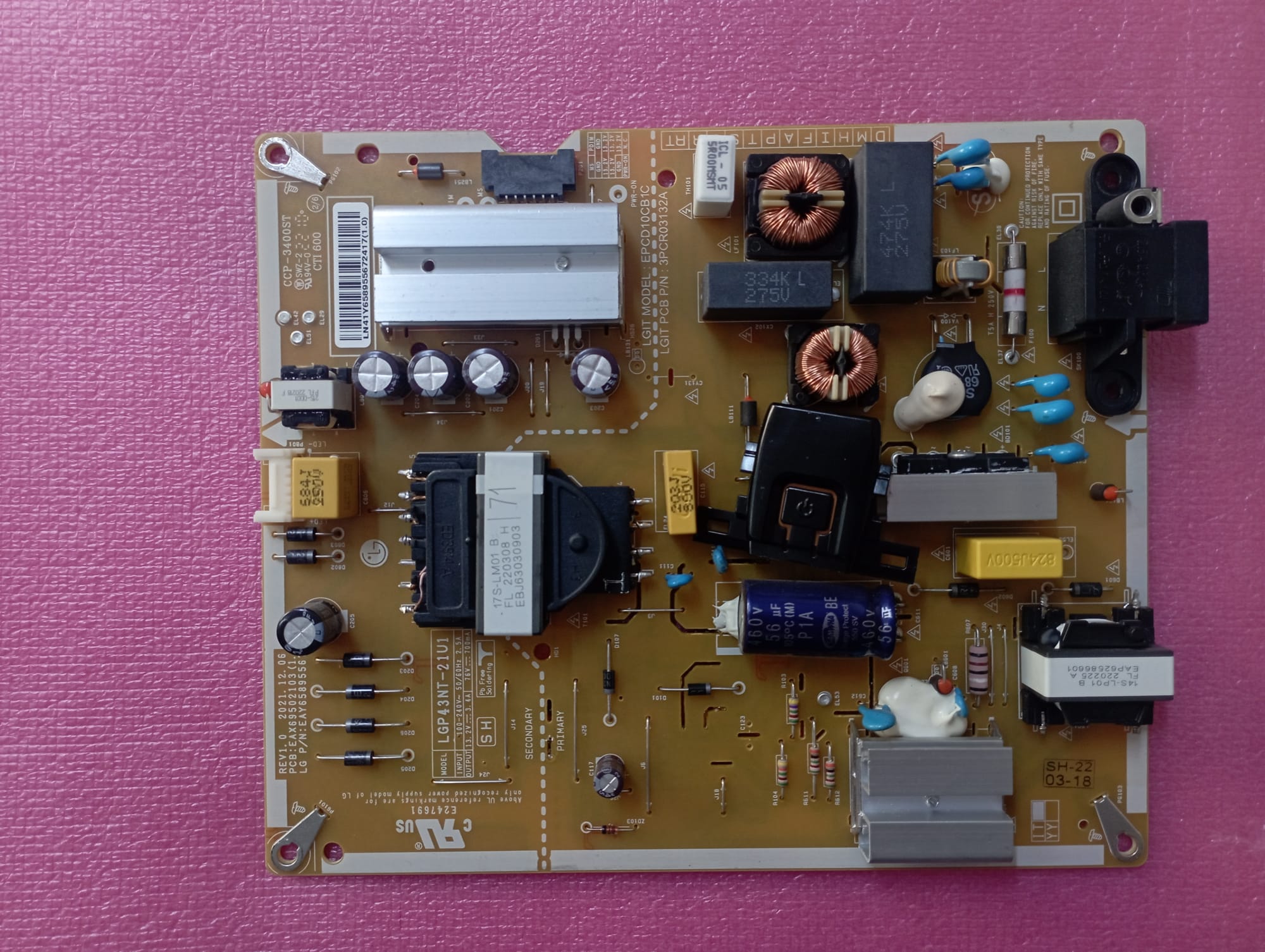 EAX69502103 PSU Scheda Alimentazione per TV LG 43NANO796PC