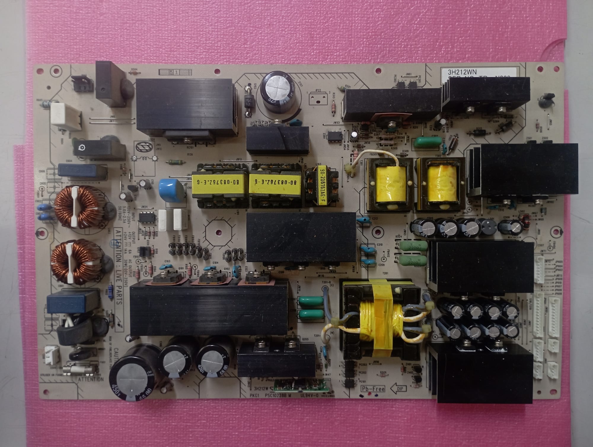 Scheda Alimentazione Philips PSC102288 / 52PFL9632D 3H212WPKG1 Testata
