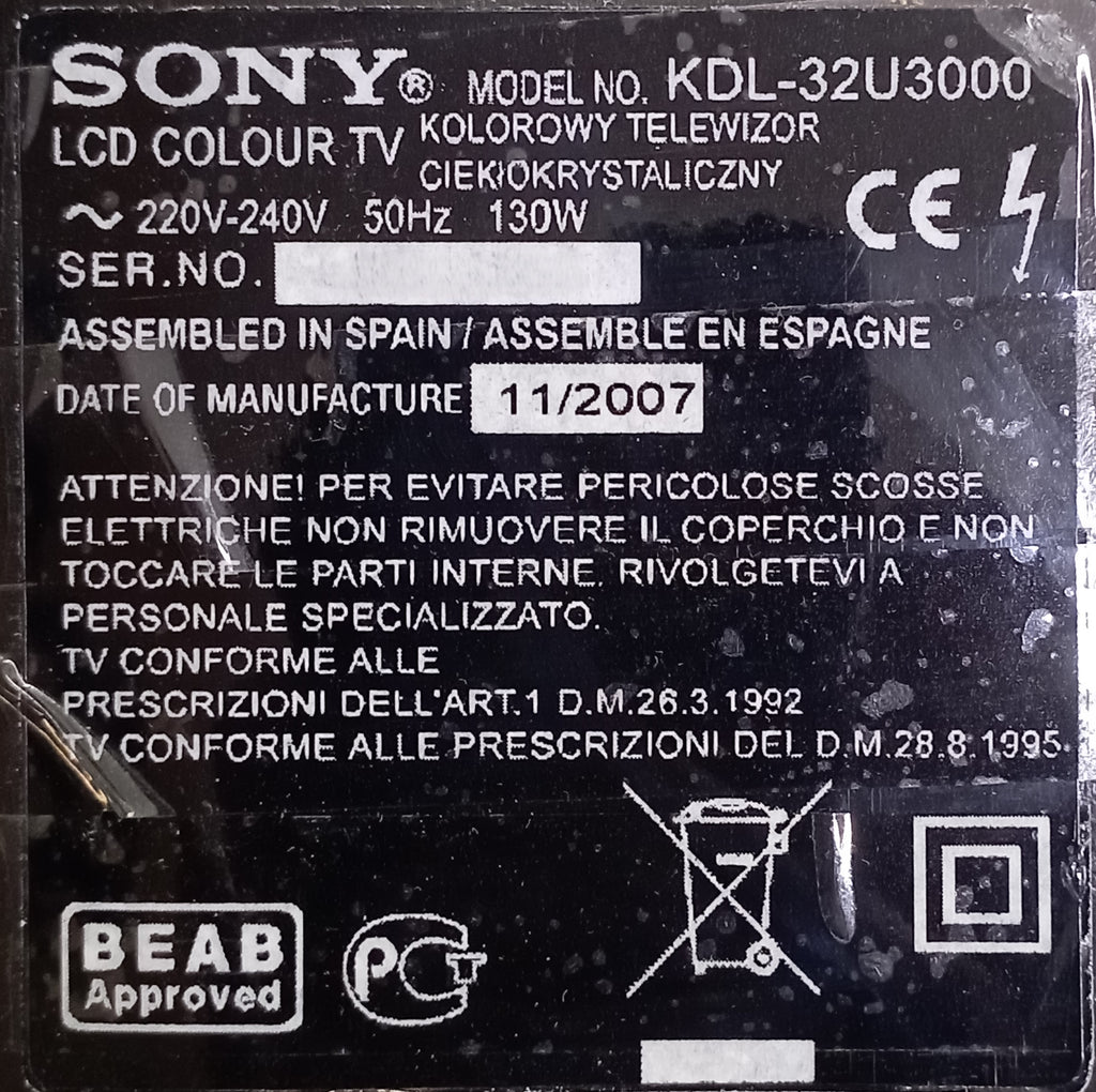 KDL-32U3000 SONY