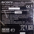 KDL-32U3000 SONY