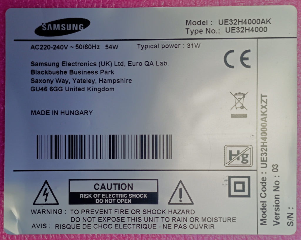 UE32H4000AK SAMSUNG
