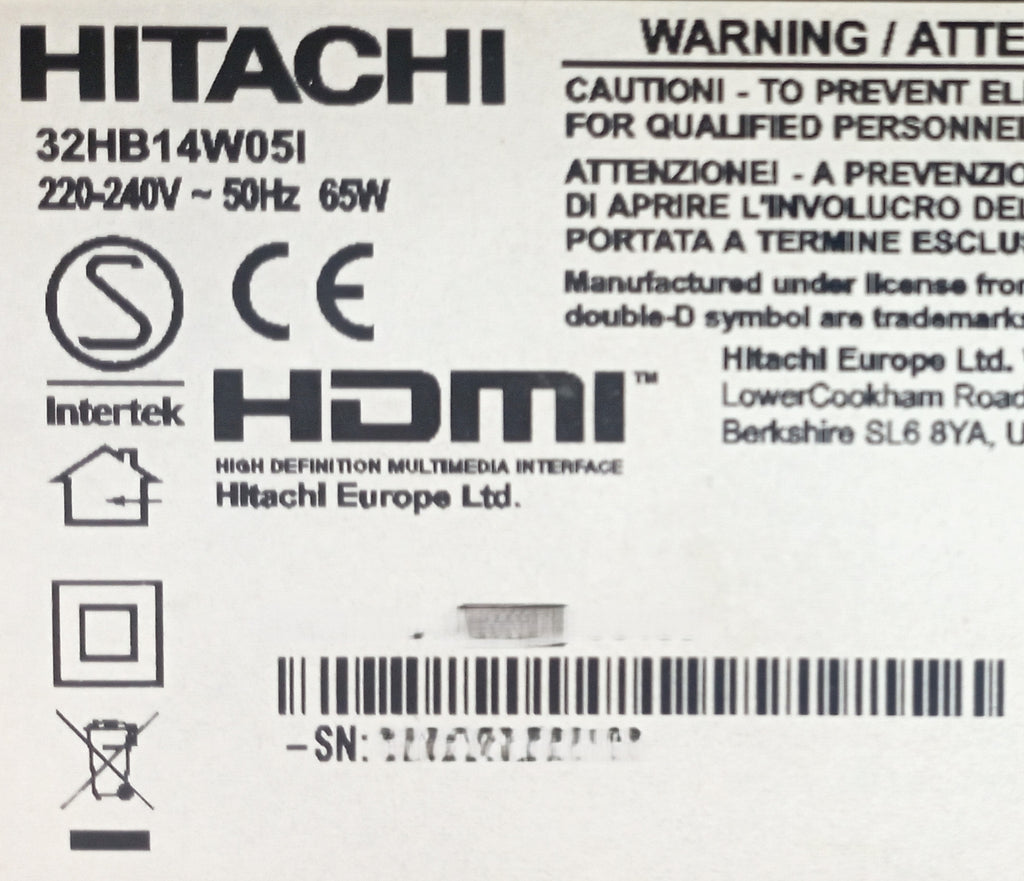 32HB14W05I TV HITACHI