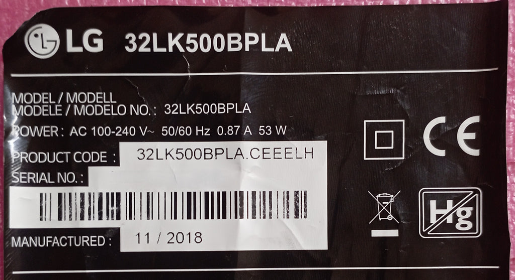 32LK500BPLA LG