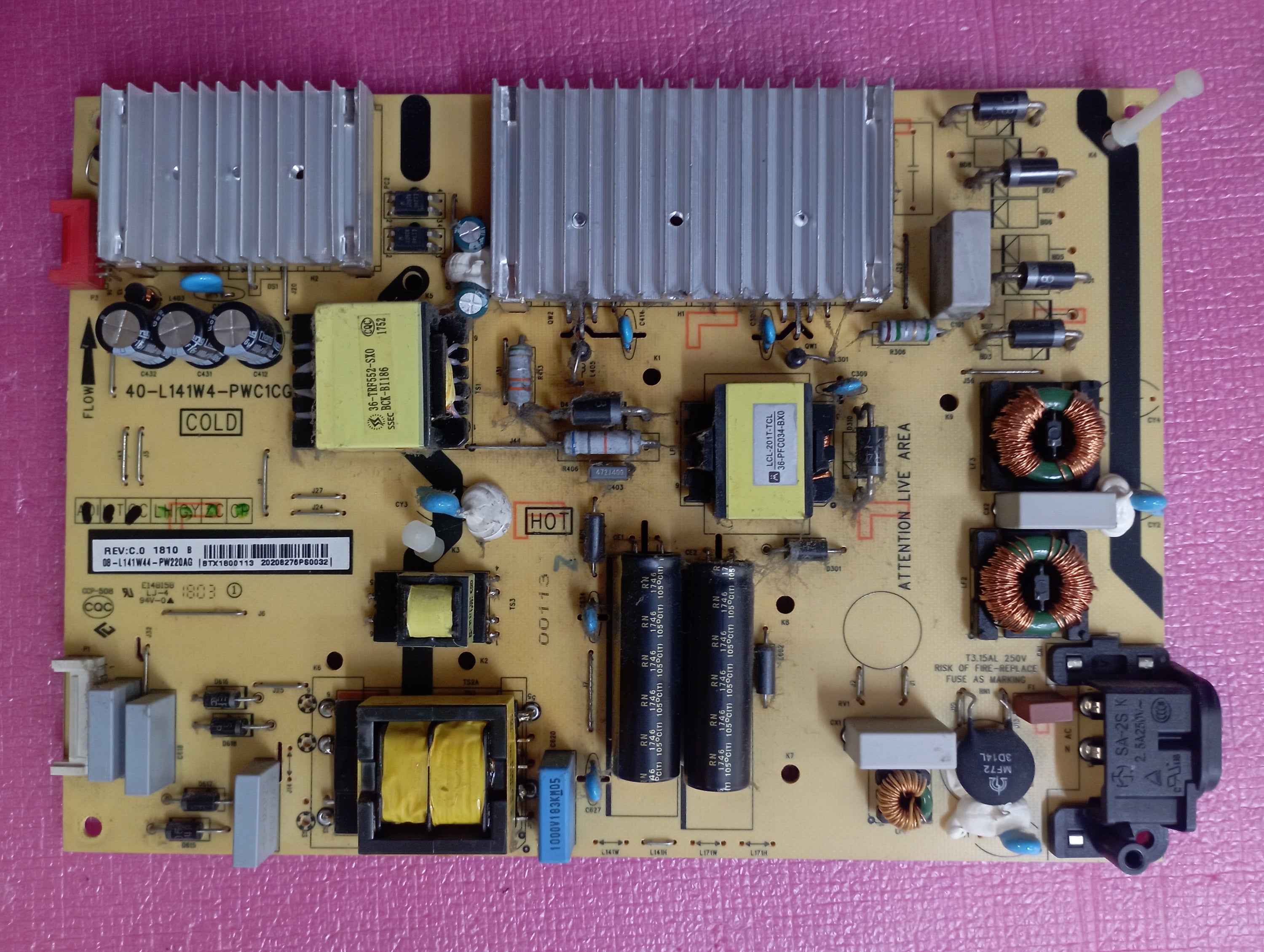 Ricambi TV TCL 55DP660 - PSU Altoparlanti WiFi Ricevitore IR Pulsante