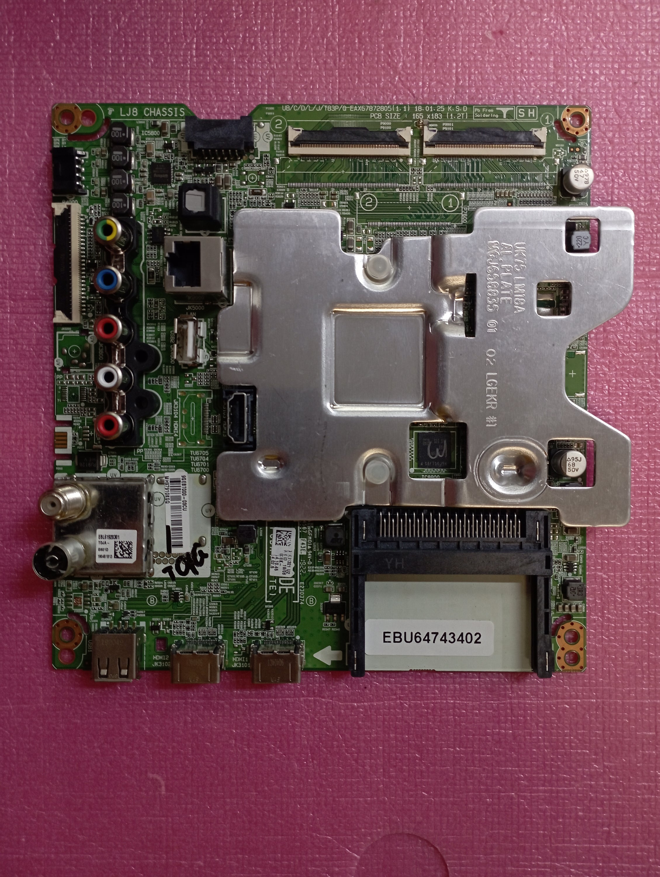 EBU64743402 EAX67872805 (1.1) MAINBOARD / SCHEDA MADRE PER TV LG 49UK6470 + CAVI FLAT