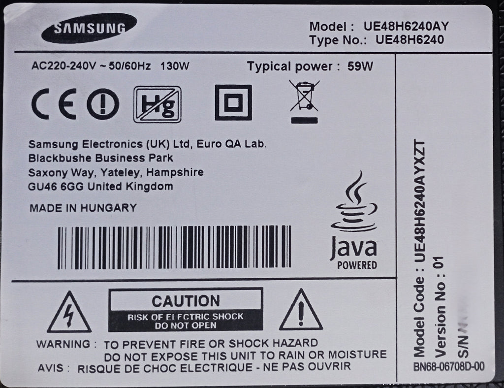 UE48H6240AY SAMSUNG