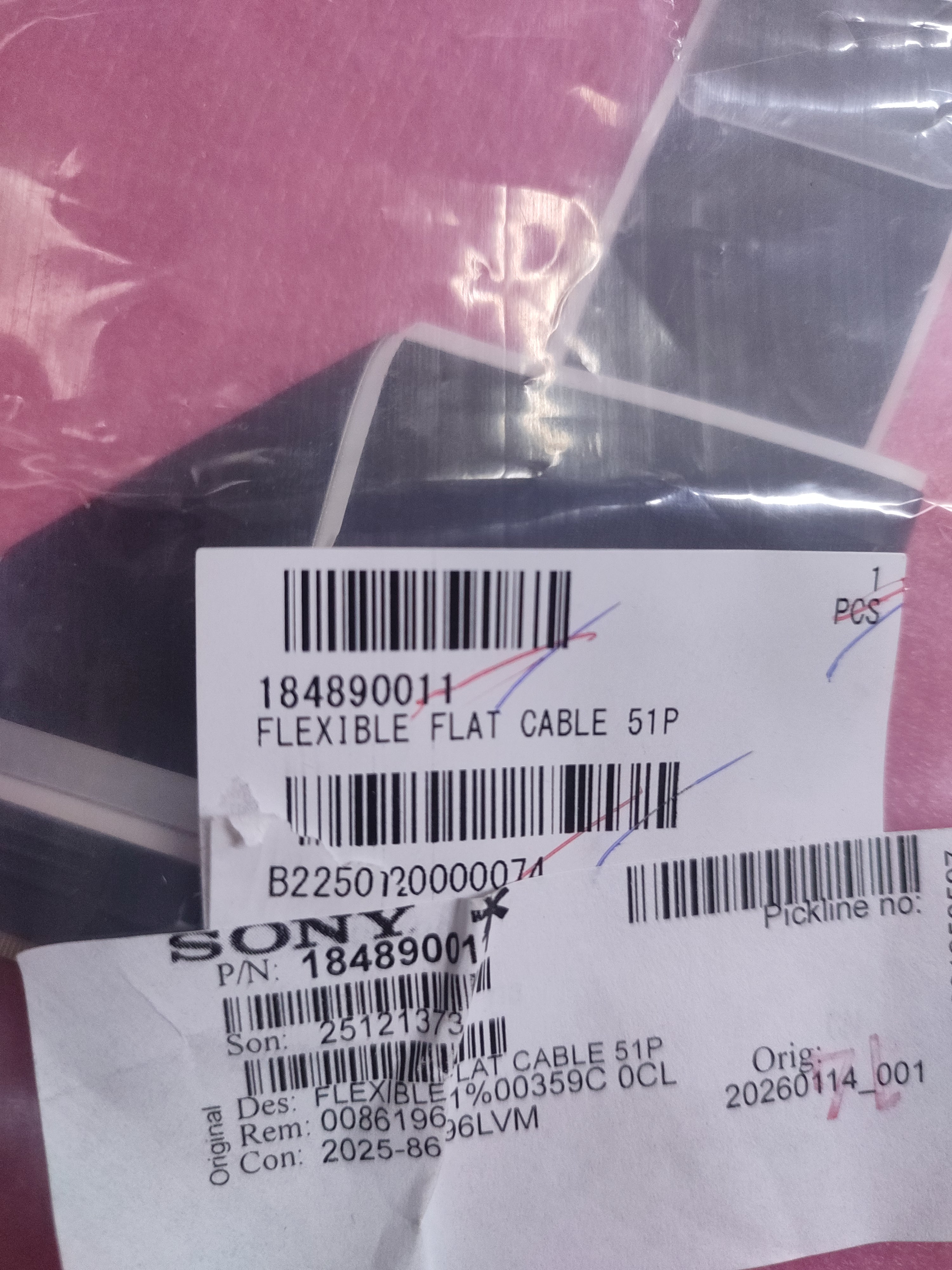 1-848-900-11 Flat Cavo Ribbon Sony KDL-50W808C