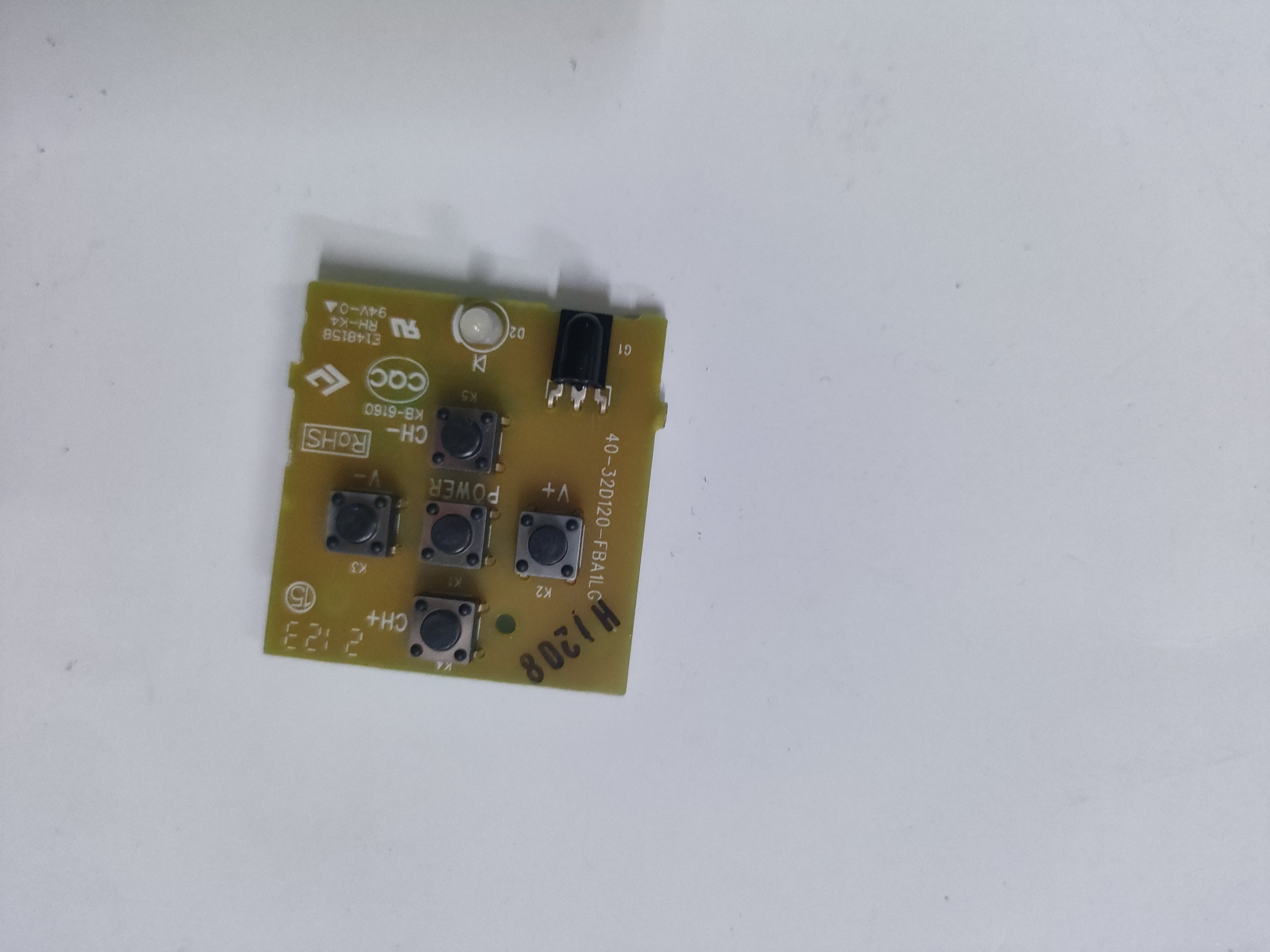 40-32D120-FBA1LG Key Board TCL 32DD420 Scheda Tasti IR Testata