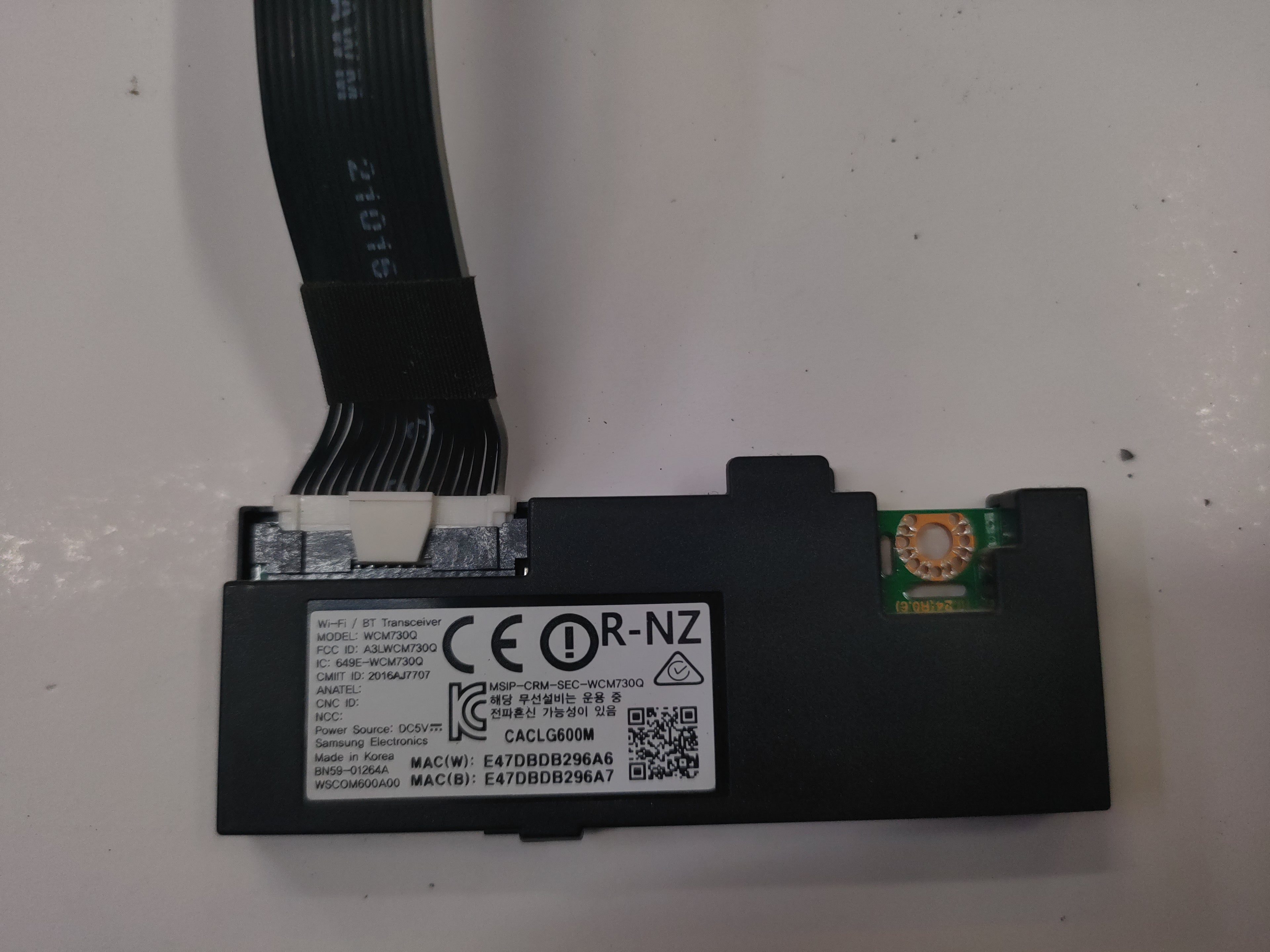 BN59-01286A Modulo Wi-Fi Bluetooth Samsung UE49MU6500U Testato