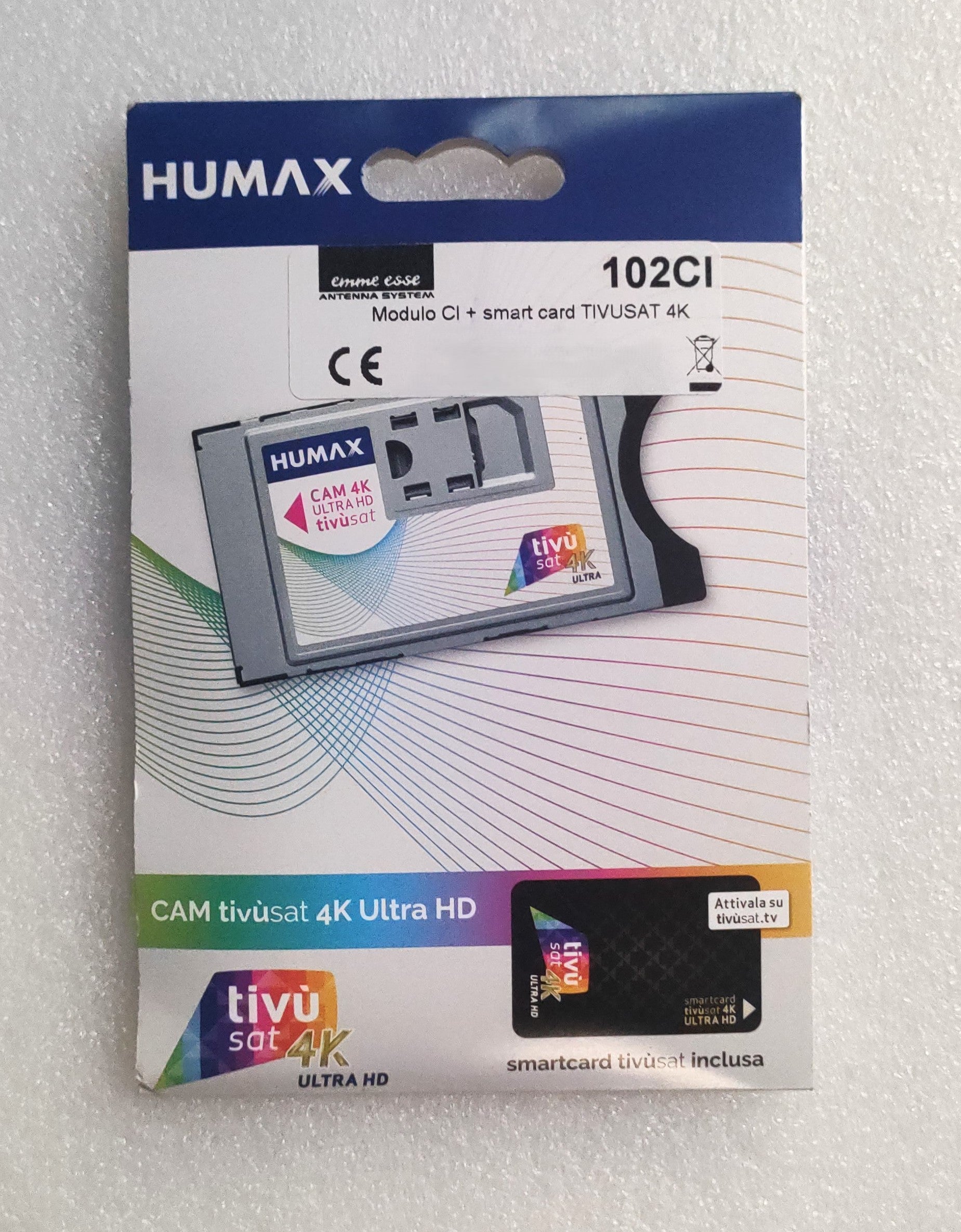 Humax CAMtivùsat 4K Ultra HD Modulo CI+ con Smartcard tivùsat 4K