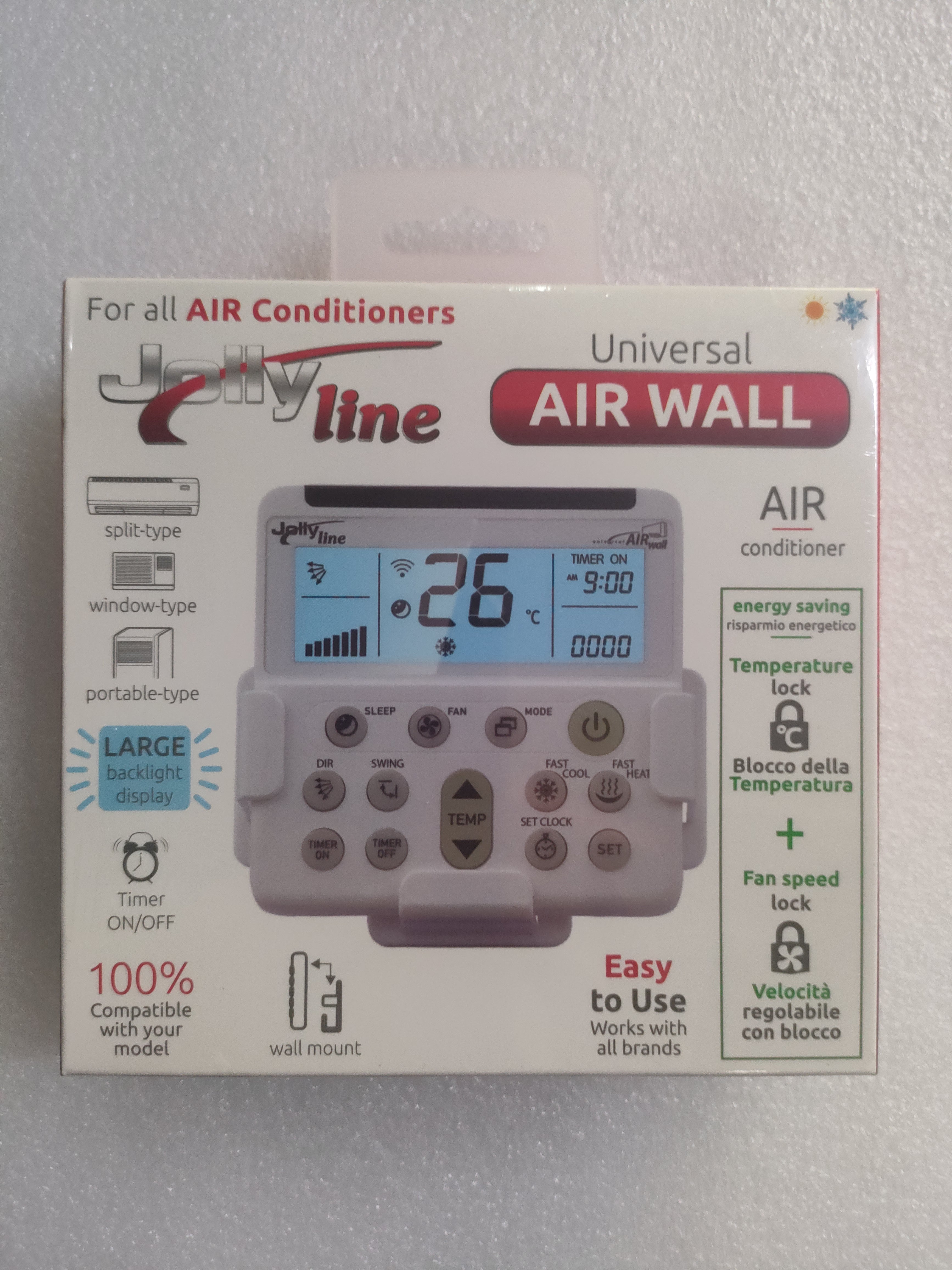 Jellyline AIR WALL Telecomando Universale per Condizionatori