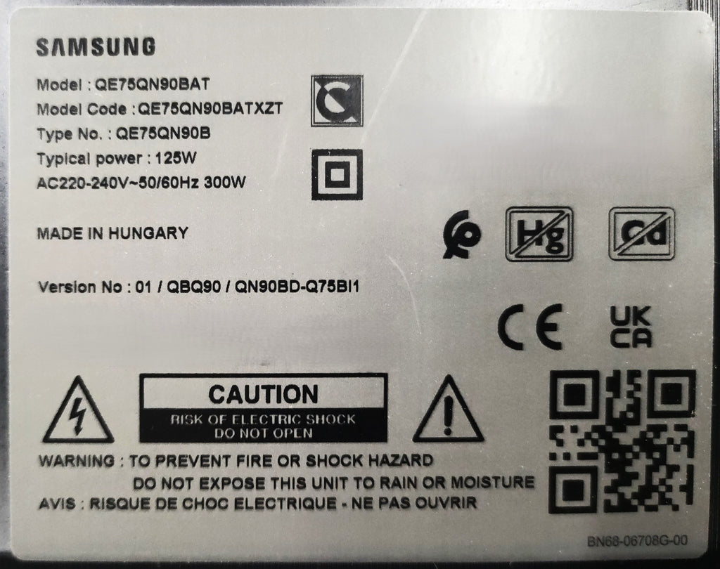 BN44-01168B Alimentatore Samsung QE75QN90BAT Testato